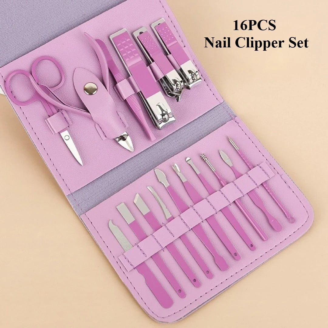 16Pcs Professional Nail Clippers
