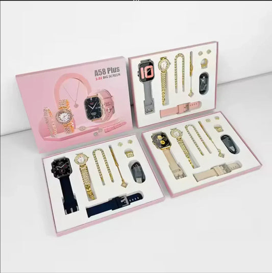 Men Smartwatch + Women's Luxury Quartz Watch